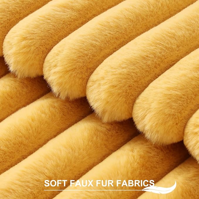 Pallene Faux Fur Plush Throw Pillow Covers 18x18 Set of 2, Luxury Soft Fluffy - Image 2