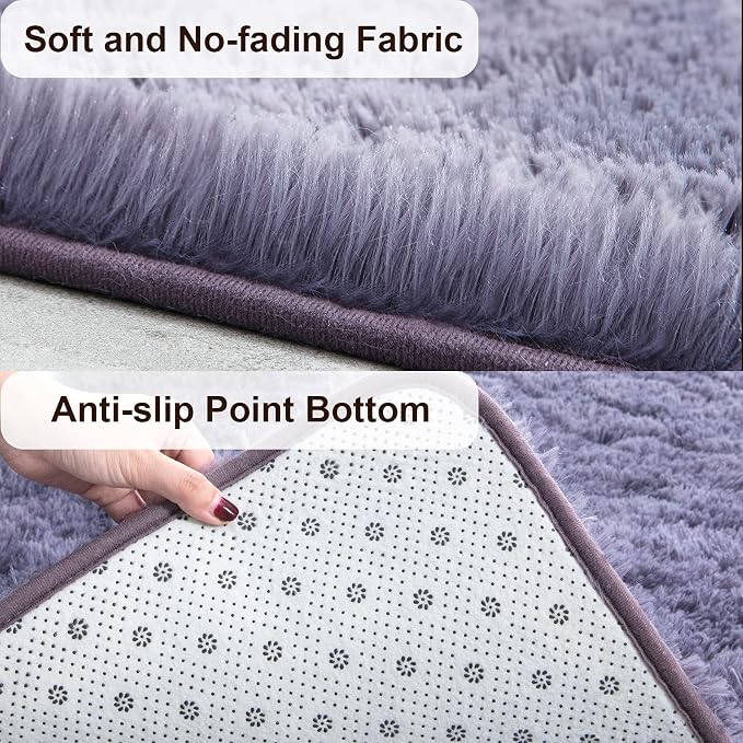 TWINNIS Super Soft Shaggy Rugs Fluffy Carpets 9x12 Feet, Indoor Modern Plush - Image 2