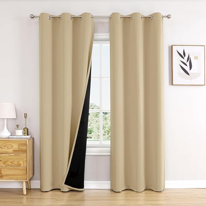 ChrisDowa 100% Blackout Curtains 72 inch Long by ChrisDowa