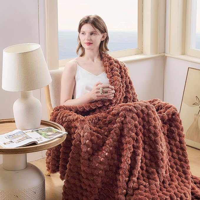 NEWCOSPLAY Super Soft Throw Blanket Coffee Premium Silky Flannel Fleece 3D - Image 2