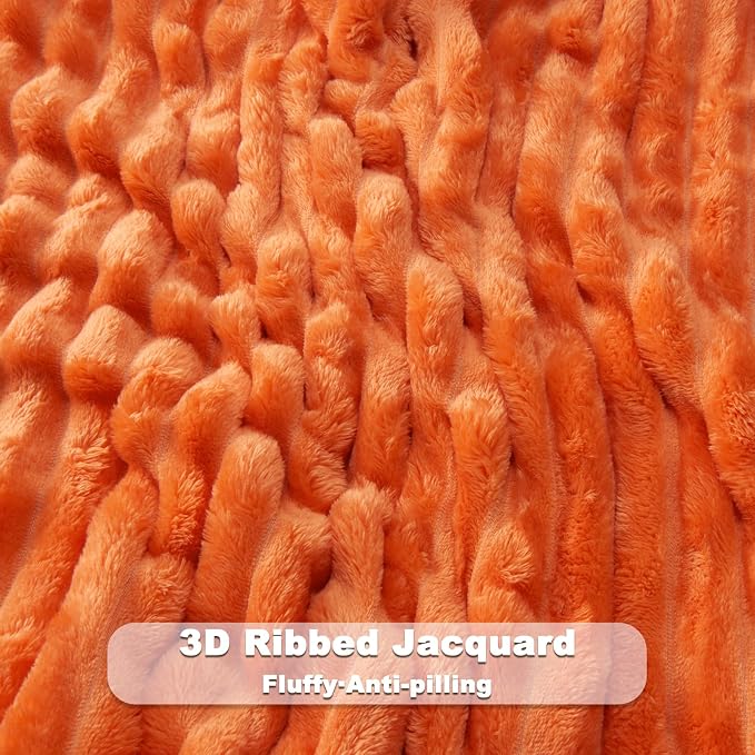 NEWCOSPLAY Super Soft Fall Throw Blanket Orange Premium Silky Flannel Fleece 3D - Image 5