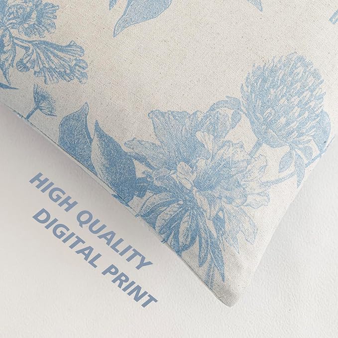 Foindtower Set of 2 Linen Floral Vintage Throw Pillow Covers Neutral Accent - Image 3