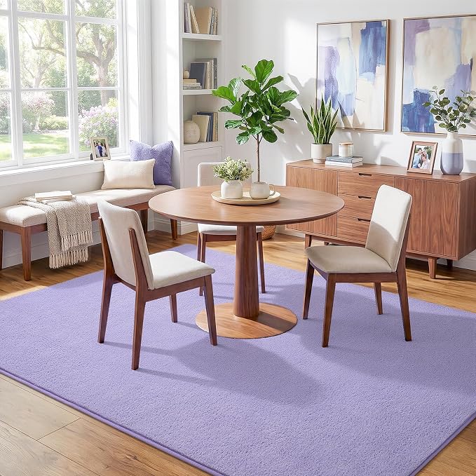 Soft Rugs for Living Room 5x7 Light Purple, Modern Area Rug for Bedroom Nursery - Image 4