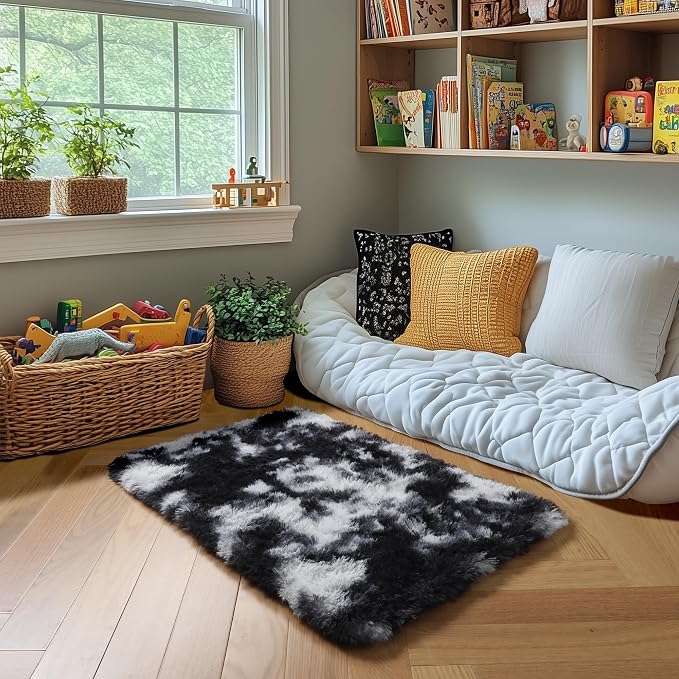 Amdrebio Black White Grey 2x3 Small Area Rugs - Image 6