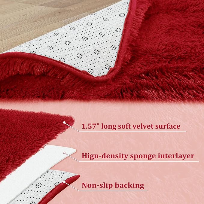 CAROMIO 8x10 Area Rug for Living Room Fluffy Rugs Shag Rugs for Bedroom Modern - Image 3