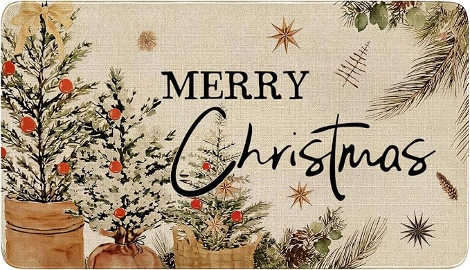 Merry Christmas Door Mat Outdoor by Xsinufn