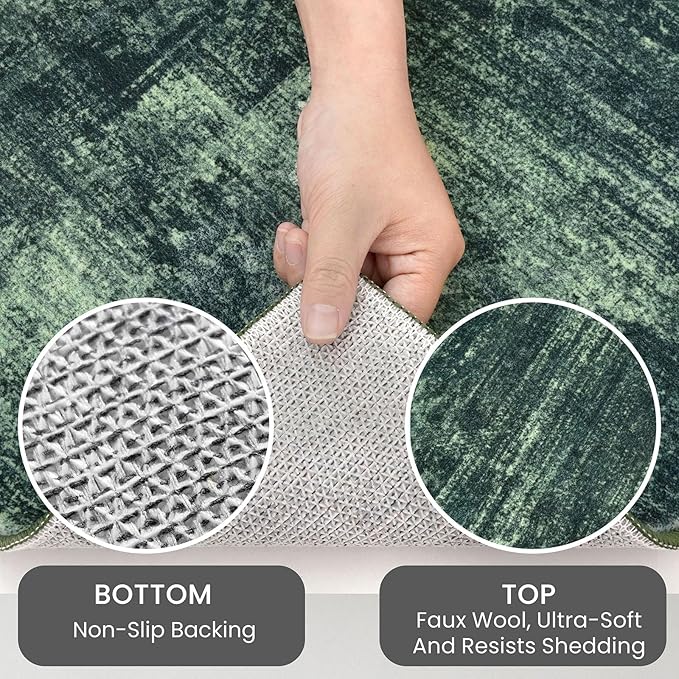 IOHOUZE Round Area Rug 3 Ft Circle Entryway Rugs Round Washable Door Mat Indoor - Image 4