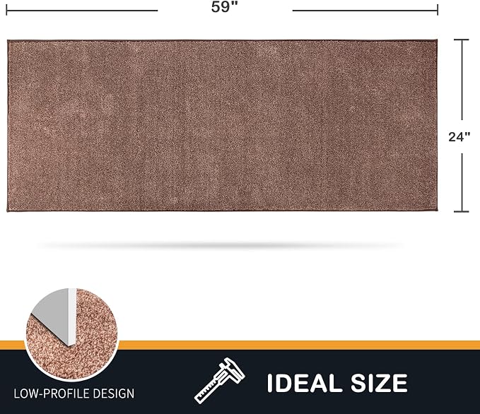 PURRUGS Dirt Trapping Door Mat 24" x 59", Non-Slip Machine Washable Entryway Rug - Image 2