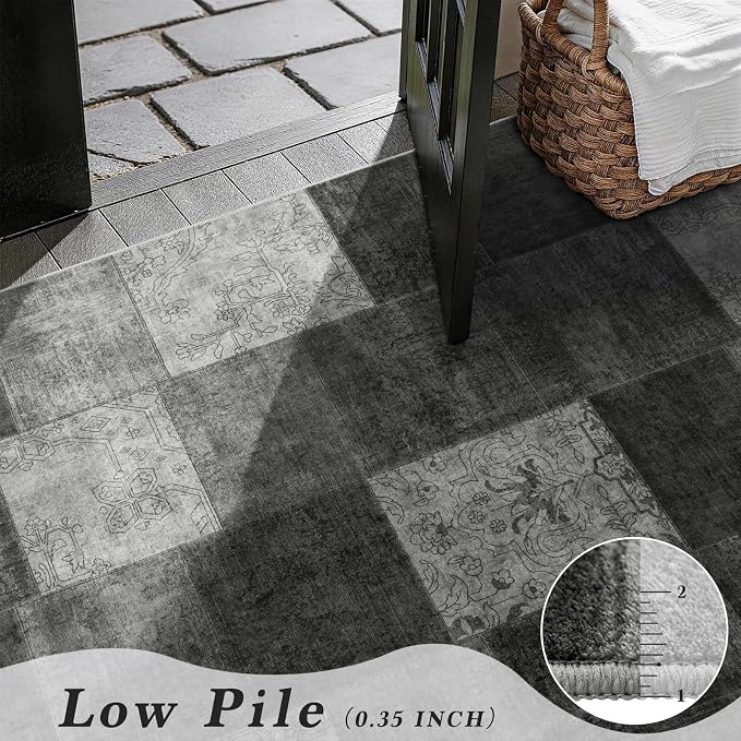 LIANLAM 5x7 Washable Area Rugs for Living Room and Bedroom, Vintage Boho - Image 6