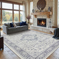 Rugxara 8x10 Washable Area Rug for Living Room, Extra Large Vintage Boho Rugs by Rugxara