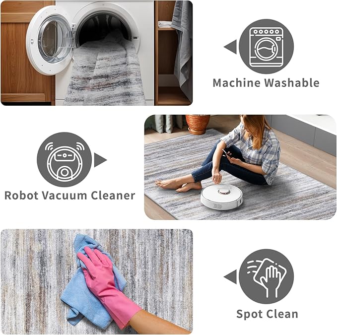 4x8 Wide Washable Runner Rug: Easy-to-Clean Runners - Image 3