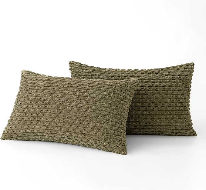 MIULEE Pack of 2 Decorative Lumbar Throw Pillow Covers 12x20 Inch Soft Boho - Image 6