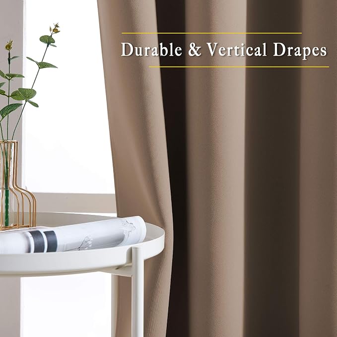 NICETOWN Blackout Curtains for Bedroom, Grommet Top Room Darkening Thermal - Image 3
