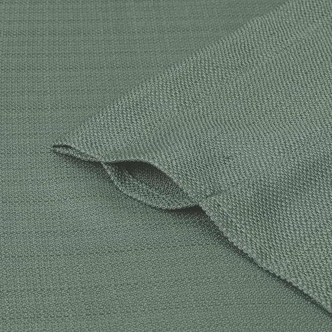 Chyhomenyc Sage Green Curtains 90 Inch Length 2 Panels Set, Faux Linen Textured - Image 8