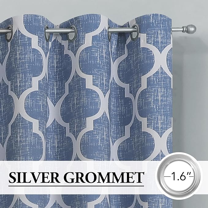 Beauoop 100% Blackout Curtains 54 Inches Long 2 Panels - Image 2