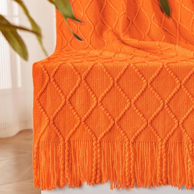 inhand Fall Throw Blanket Burnt Orange Halloween Decor by inhand
