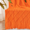 inhand Fall Throw Blanket Burnt Orange Halloween Decor by inhand