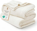 Bedsure GentleSoft Fleece Blankets Queen Size Cream by BEDSURE