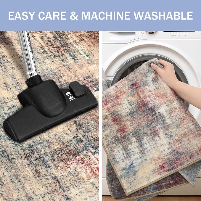IOHOUZE Abstract Area Rug 4x6 Ft Washable Rugs - Image 3