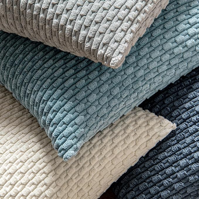 MIULEE Pack of 2 Decorative Lumbar Throw Pillow Covers 12x20 Inch Soft Boho - Image 5