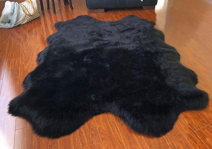Free Shape Luxury Soft Fluffy Shag Area Rug Single Quarto 4 Pelts 4'x6' - Image 2
