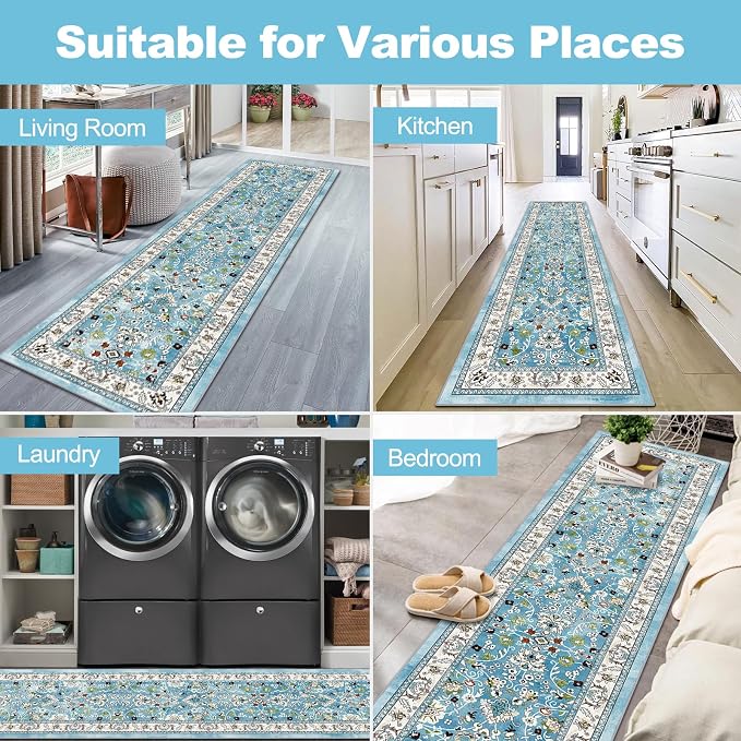 LOKHOM Washable Runner Rug, 2x8 Non Slip Vintage Hallway Runner Rug - Image 7