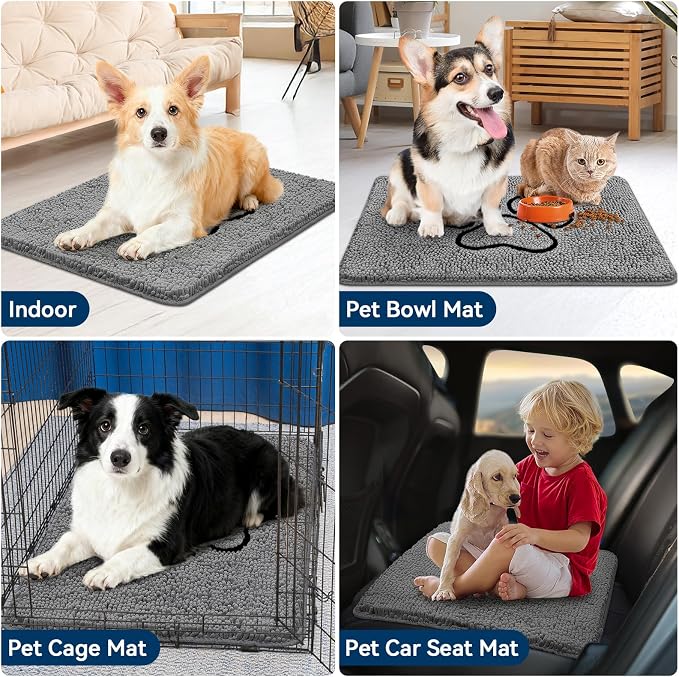 Bcoimo Super Absorbent Dog Door Mat, Pet Rugs - Image 6