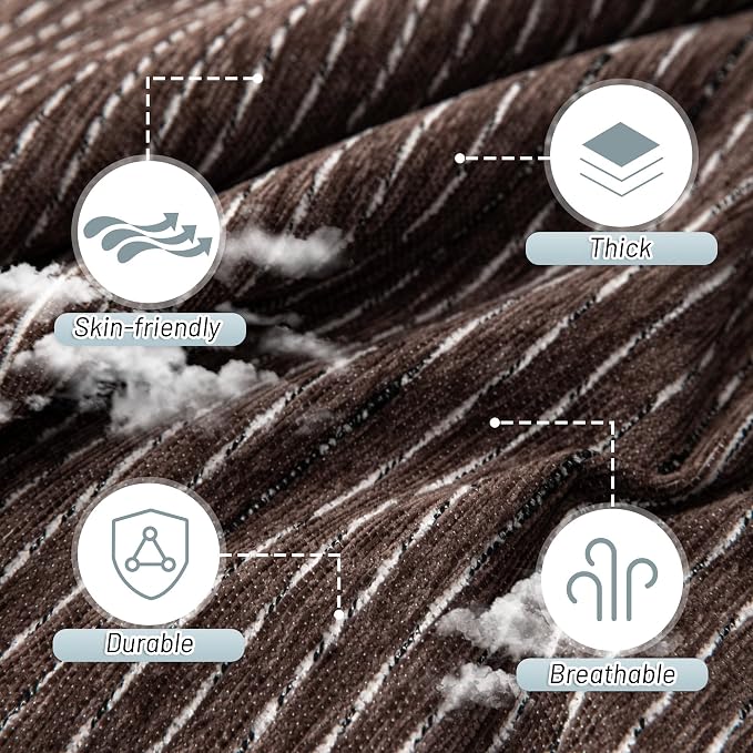 MYSKY HOME Boho Couch Cover Deep Chocolate Sofa Covers - Image 4