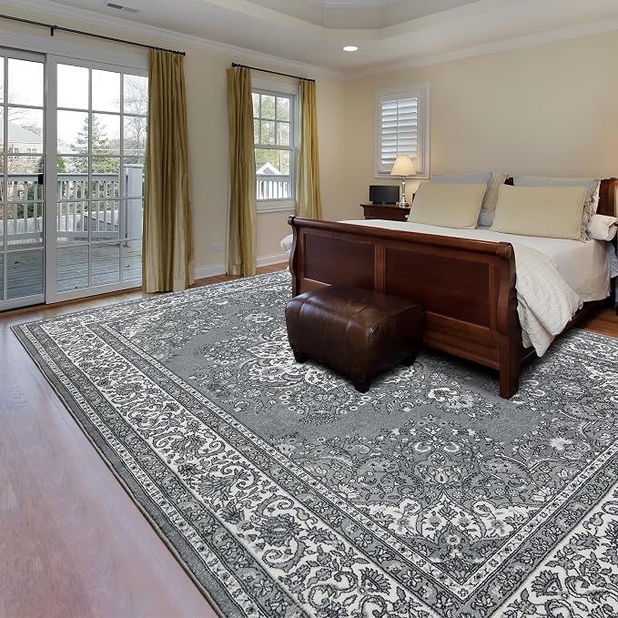 Area Rug for Living Room, 5x7Ft Non-Slip Vintage Area Rug, Machine Washable - Image 6