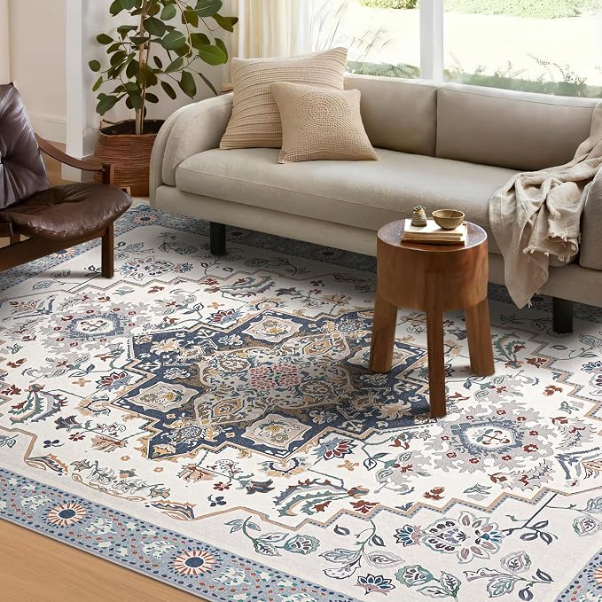 Phantoscope Washable Area Rug 4'x6' Non-Slip, Vintage Boho Rugs - Image 6