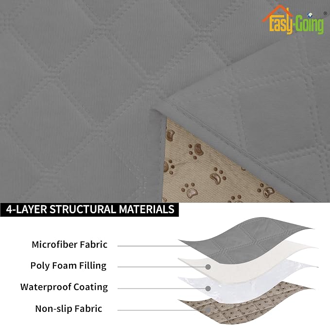Easy-Going Waterproof Couch Cushion Covers, Non-Slip Leakproof Sofa Seat - Image 4