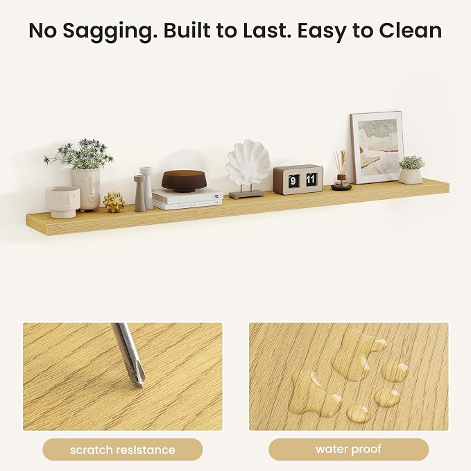 Fun Memories Rustic Wood Floating Shelves - Image 4