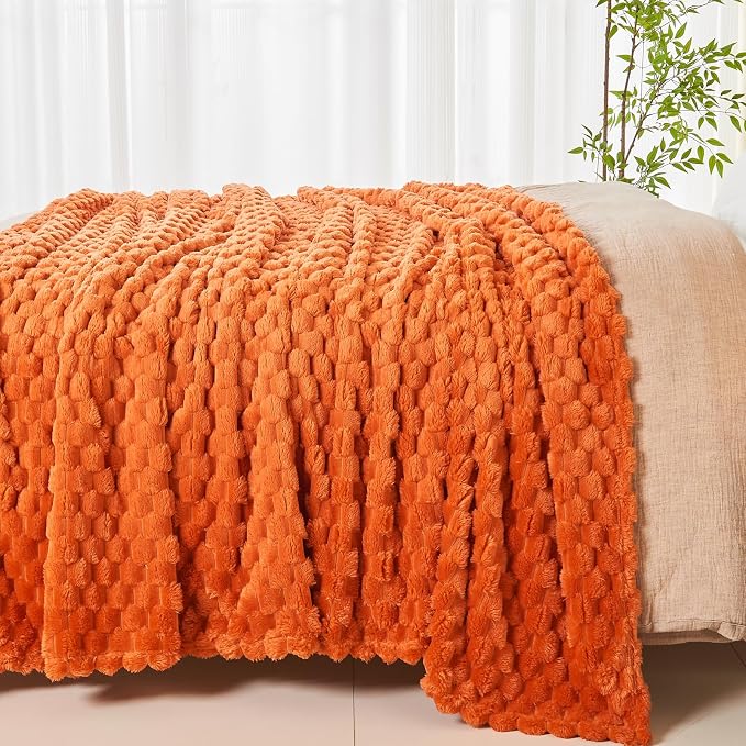 NEWCOSPLAY Super Soft Fall King Blanket Orange Premium Silky Flannel Fleece 3D - Image 7