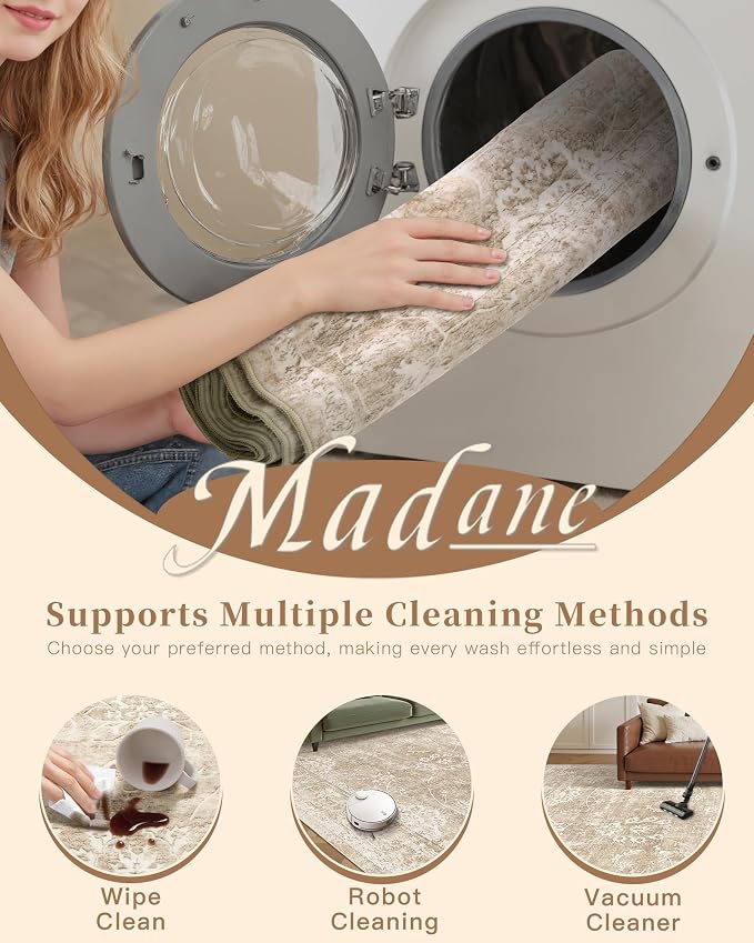 Madane Washable Runner Rug 2x6, Kitchen Hallway Runner Rug - Image 7