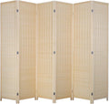 FDW Room Divider Bamboo Room Divider Wall Folding Privacy Wall Divider Wood by FDW
