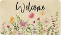 Spring Summer Door Mat, Flower Floral Butterfly Indoor Outdoor Non-Slip Doormat by Xsinufn