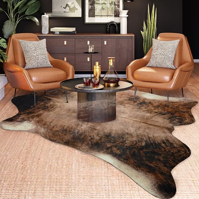 Easycozy Faux Cowhide Large Cow Print Rug by HomeWesternDecoration
