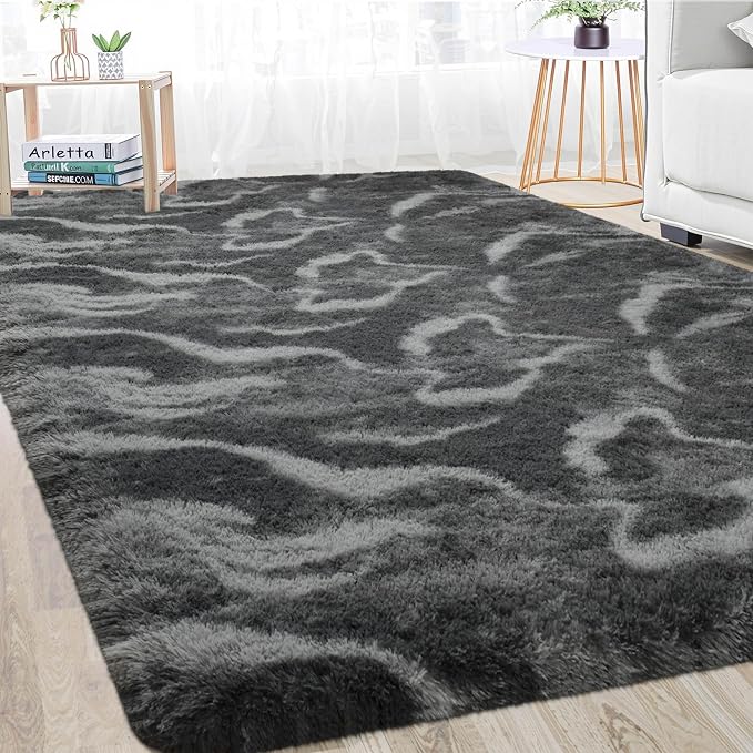 Merelax Area Rugs for Living Room Bedroom, Non-Slip Large 6x9 Feet Soft Fluffy by Merelax