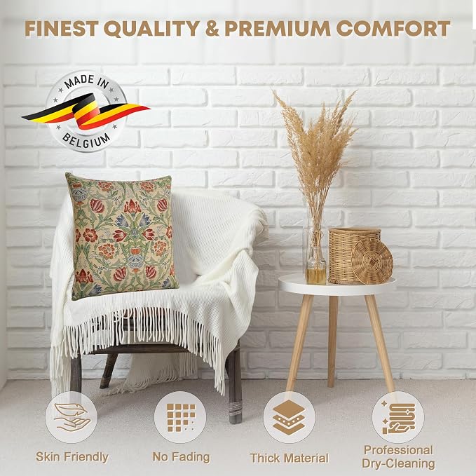 Charlotte Home Furnishings Throw Pillow Covers 16x16 in Single Stem Decorative - Image 3