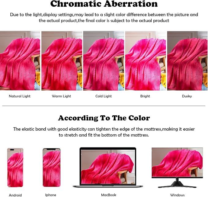 NEWCOSPLAY Super Soft Throw Blanket Dark Rose Red Premium Silky Flannel Fleece - Image 6
