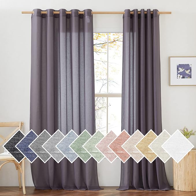 NICETOWN Faux Linen Sheer Curtains by NICETOWN