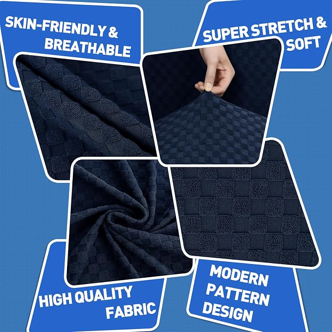 MAXIJIN 3 Piece Jacquard Couch Covers - Image 5