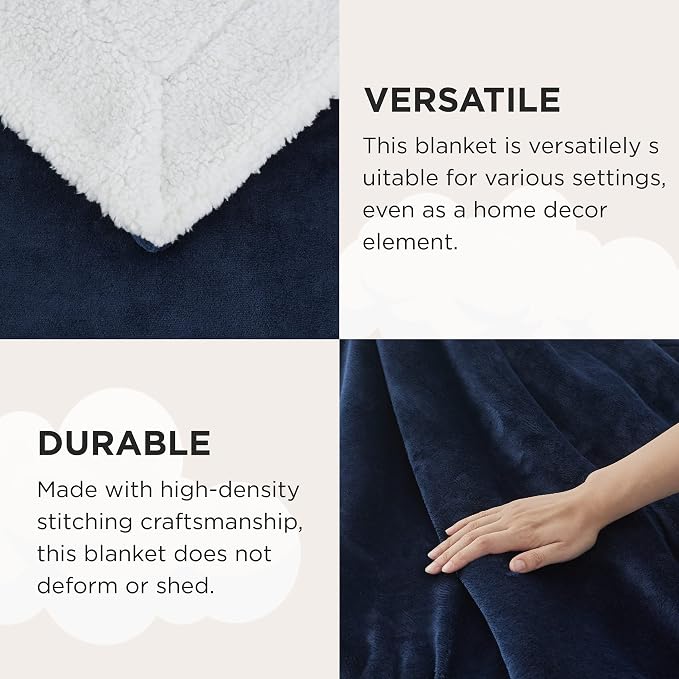 Bedsure GentleSoft Sherpa Fleece Twin Size Blanket - Image 8