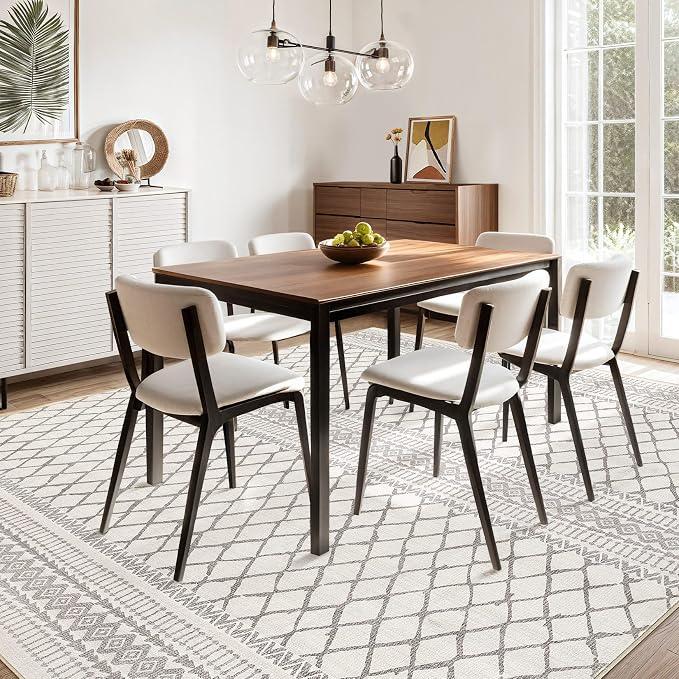 cotiled 10x14 Area Rug Living Room: Washable Boho Rugs - Image 5