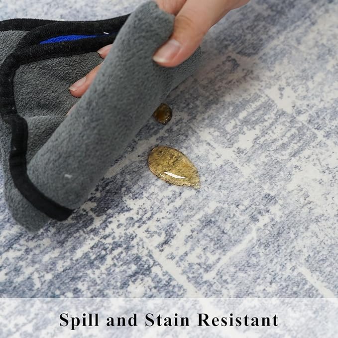 Washable 3x4 Kitchen Area Rugs: Abstract Stain-Resistant Sink Rug Non-Slip - Image 7