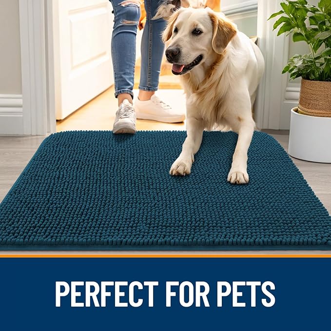 OLANLY Dog Door Mat for Muddy Paws 59x32, Absorbs Moisture and Dirt, Absorbent - Image 6