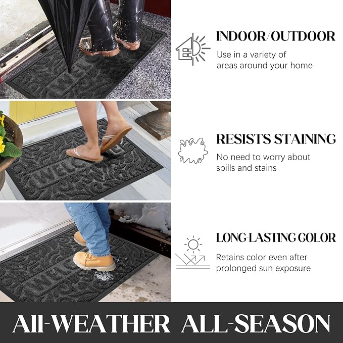 Yimobra Large Welcome Mat 60x36, Waterproof Non-Slip Outdoor Mats - Image 5