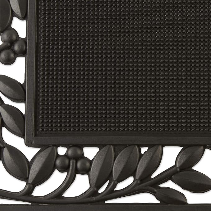 DII Rubber Doormats Collection All Weather, Leaf Border - Image 9