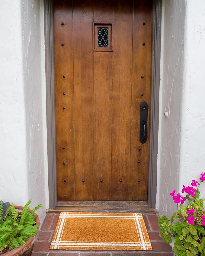 KAF Home Coir Doormat with Heavy-Duty, Weather Resistant, Non-Slip PVC Backing - Image 2