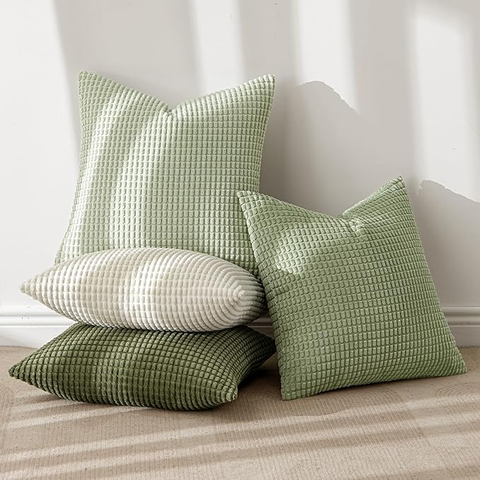MIULEE Modern Farmhouse Decorative Spring Pillow Covers 18x18 Inch Set of 4 - Image 2